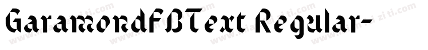 GaramondFBText Regular字体转换